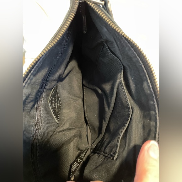 *EUC* FOSSIL Dawson Crossbody Purse - Black Pebbled Genuine Leather - Pockets - Picture 7 of 10